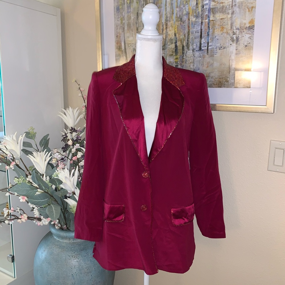 Diane Gilman 100% silk blazer/jacket - Picture 8 of 16